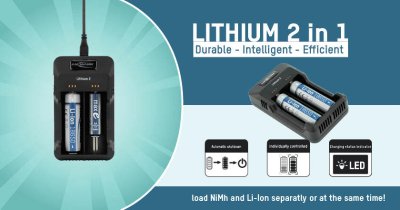 Ansmann Lithium2, laddare för Li-ion batterier
